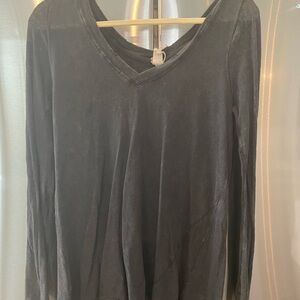 We The Free Charcoal Long Sleeve Top